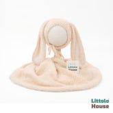 Fur Wrap With Fur Bunny Ears Bonnet SR053 | NB | Beige
